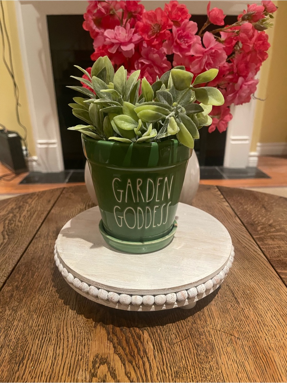 Rae Dunn Garden Goddess Green Ceramic Planter